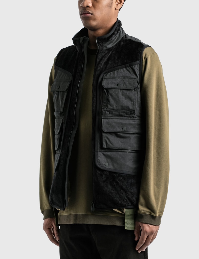 Image of White Mountaineering Fleece Luggage Pocket Vest