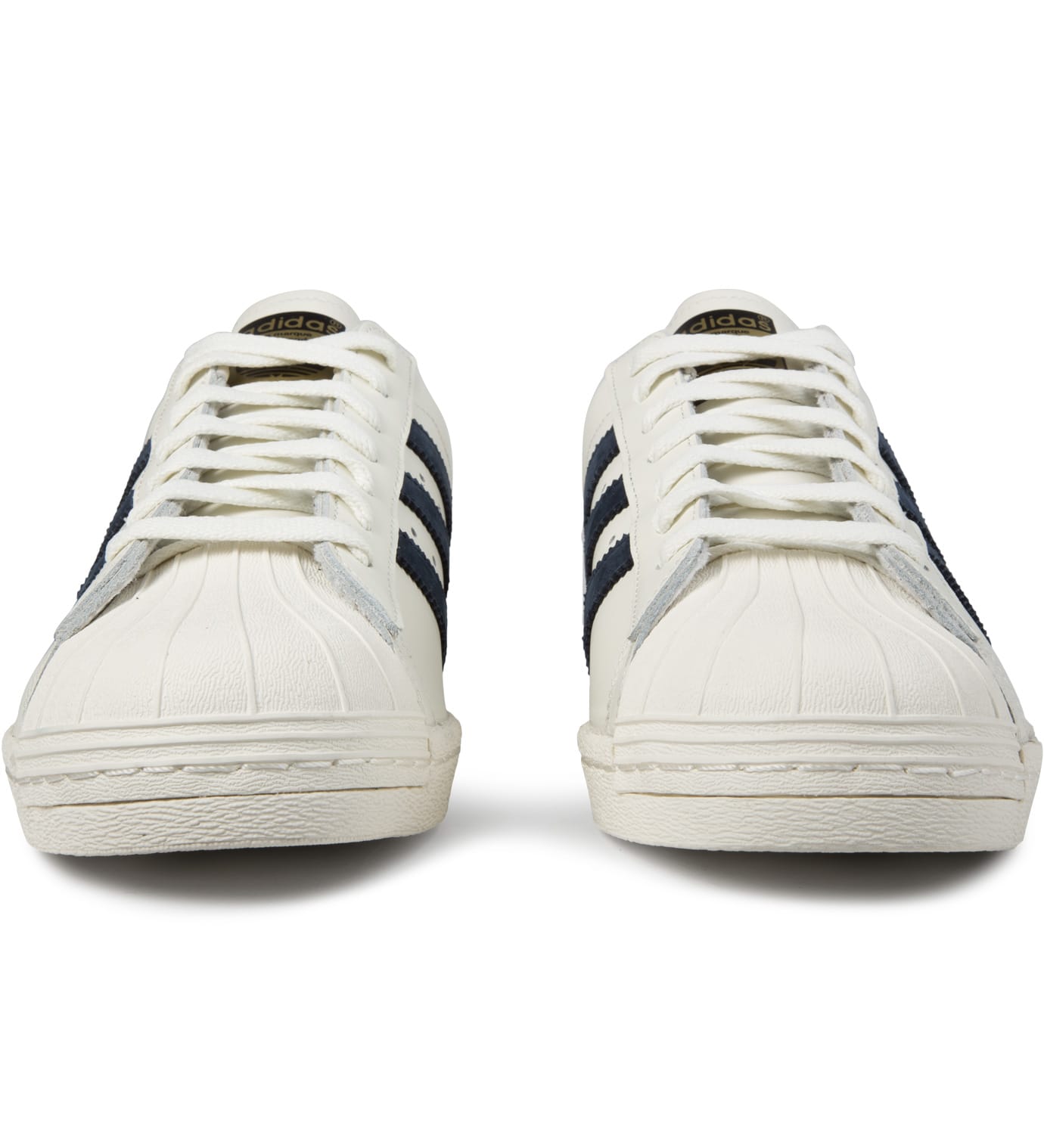 Adidas Originals White/Navy Superstar 80s Vintage Deluxe Shoes HBX