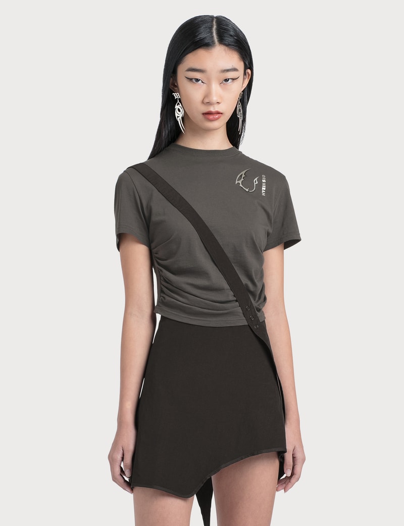 Image of Hyein Seo Shirring Cropped Top