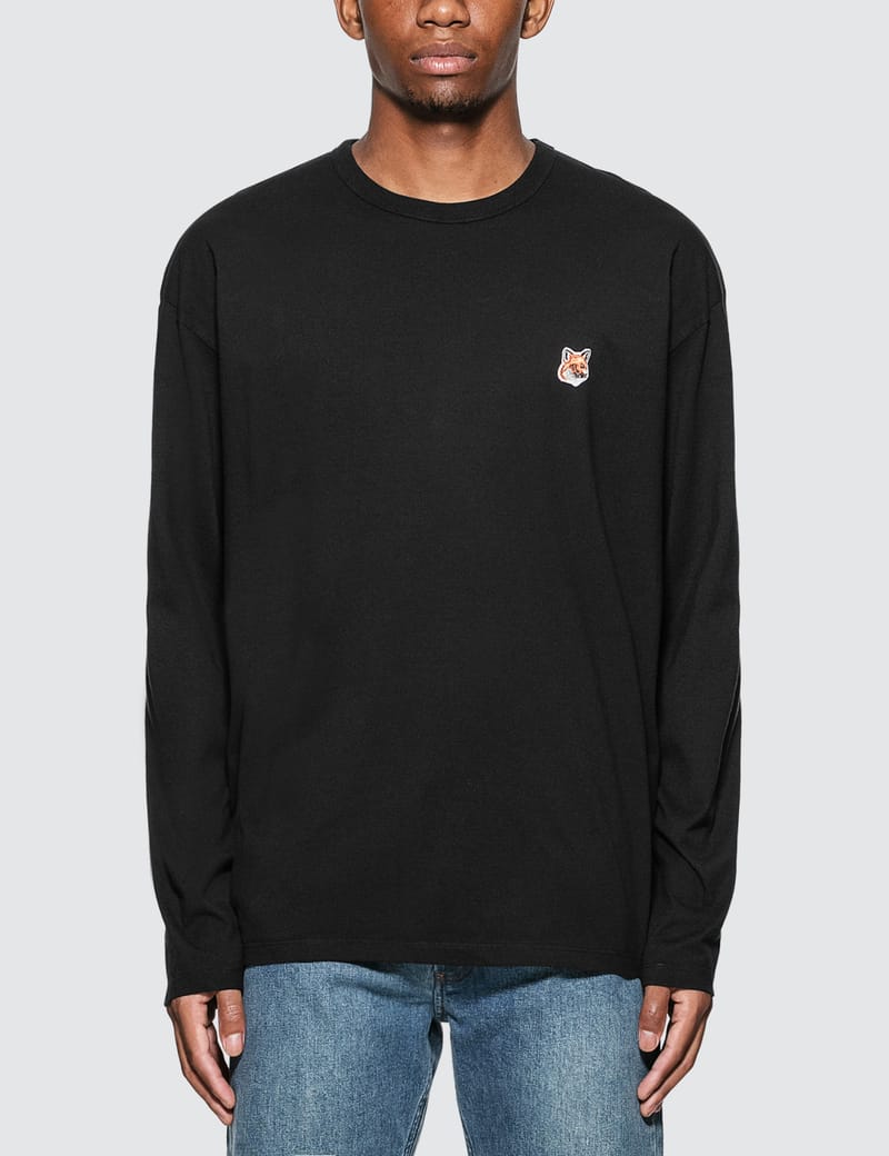 maison kitsune fox head patch sweatshirt