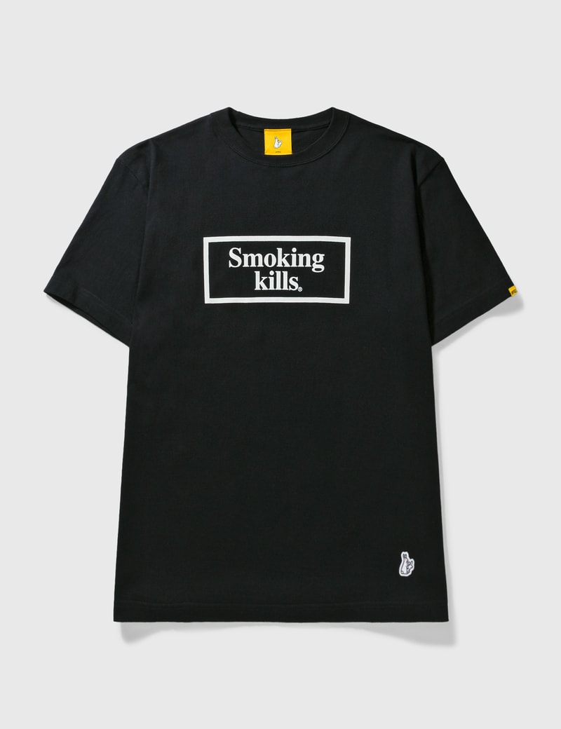 Fr2 Smoking Kills Box Logo T Shirt In Black Modesens