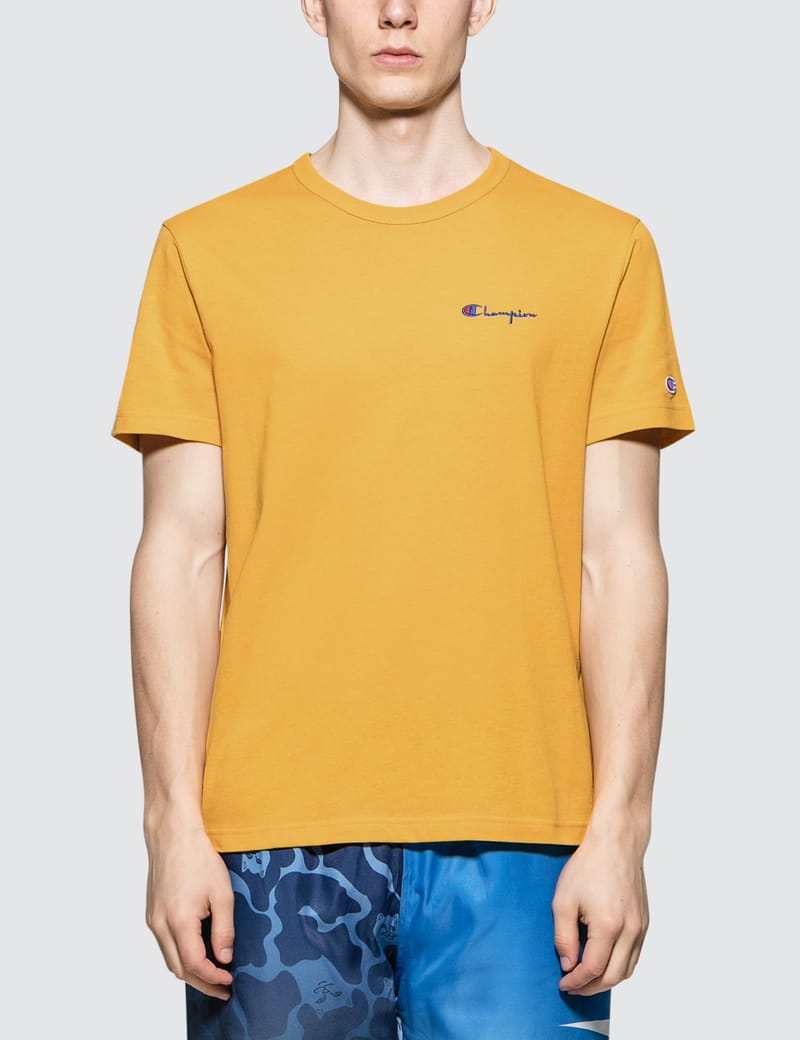 champion reverse weave small script logo tee