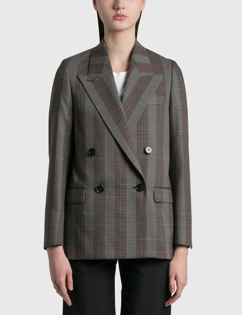Image of Acne Studios Checked Suit Jacket