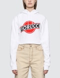 Fiorucci Martini Logo Cropped Hoodie