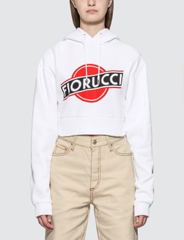 Fiorucci Martini Logo Cropped Hoodie