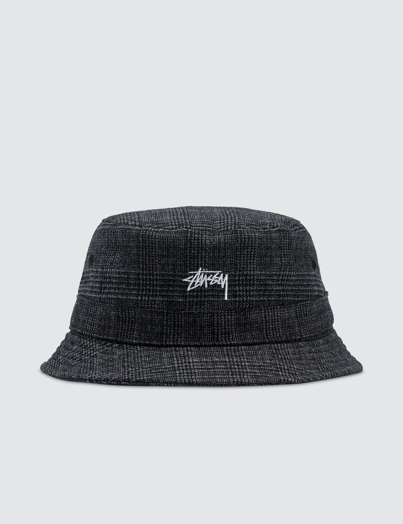 glen plaid bucket hat