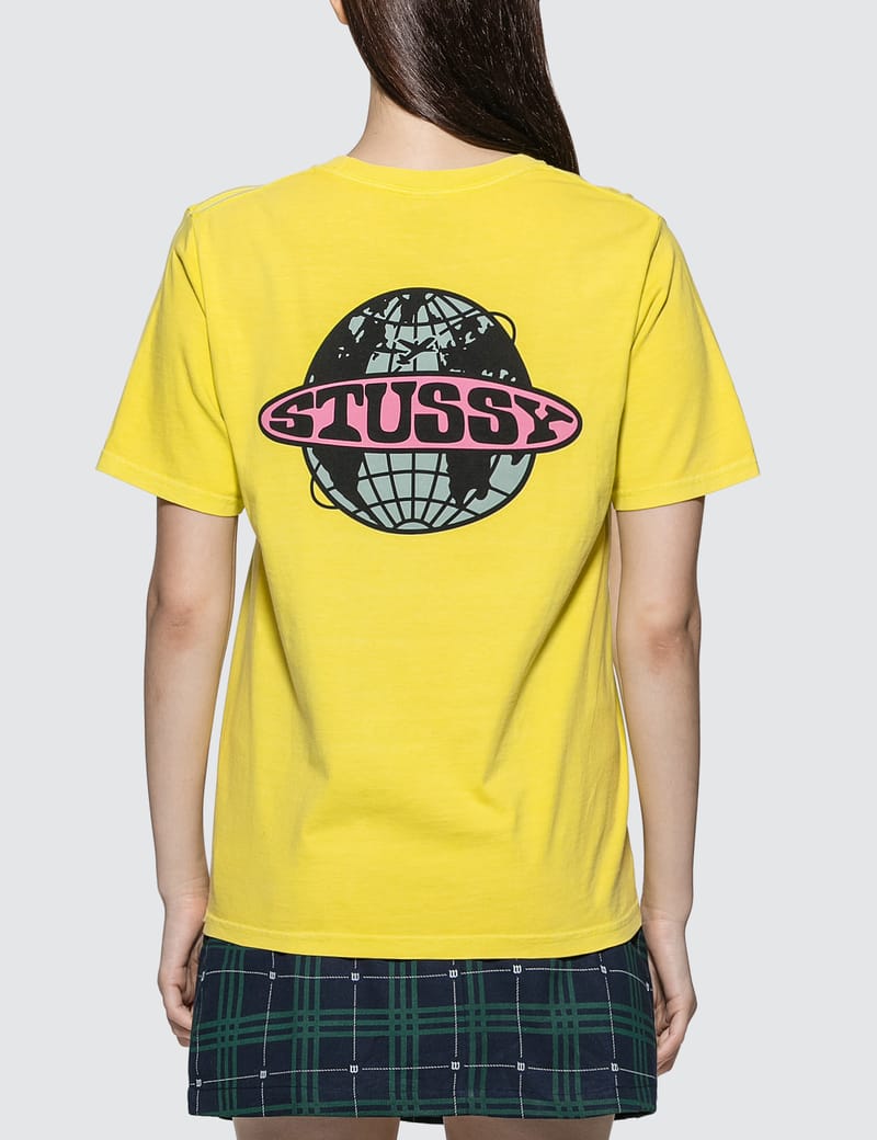 stussy globe t shirt