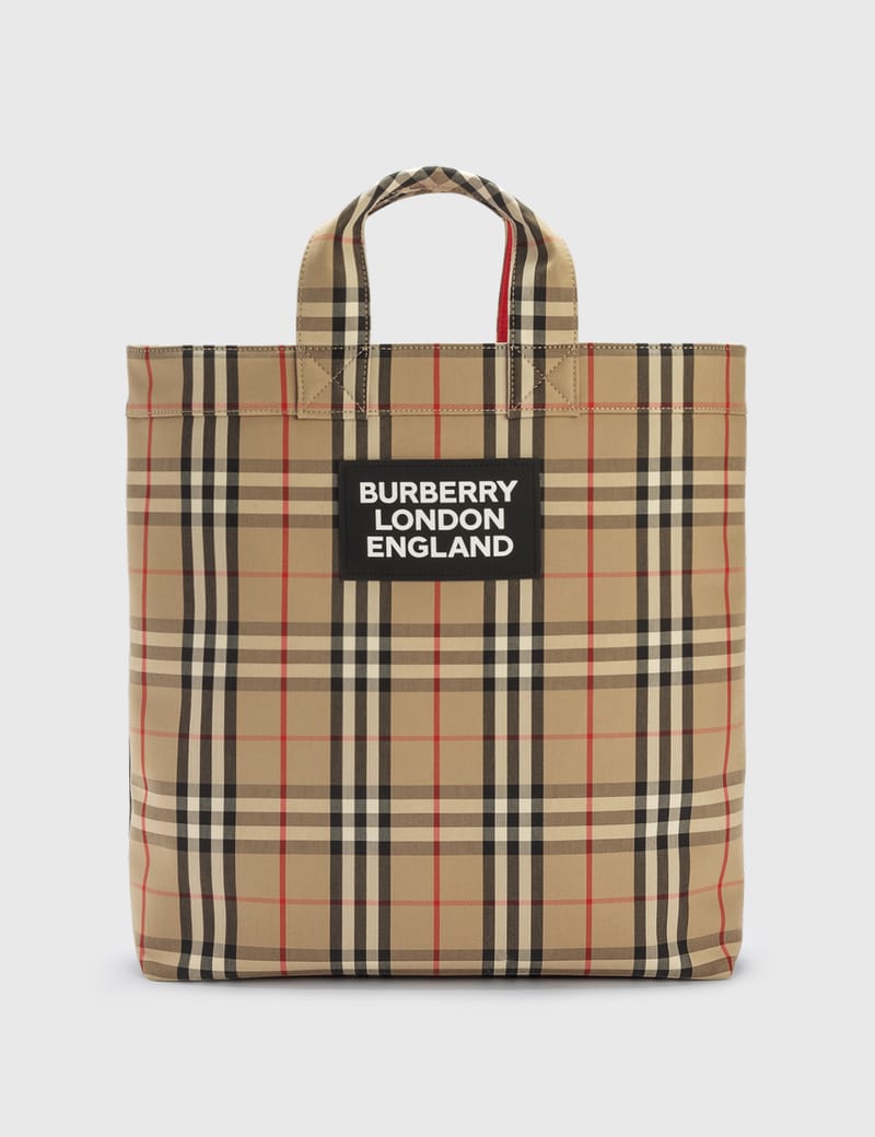 burberry check tote