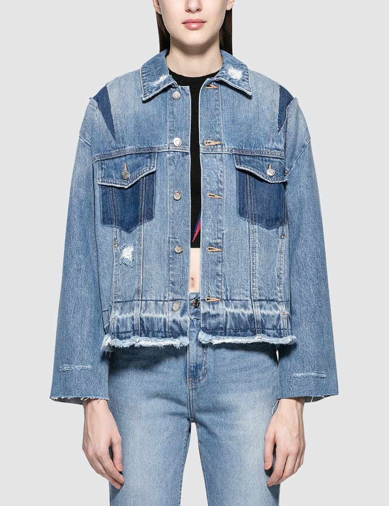 cut off jean jacket womens