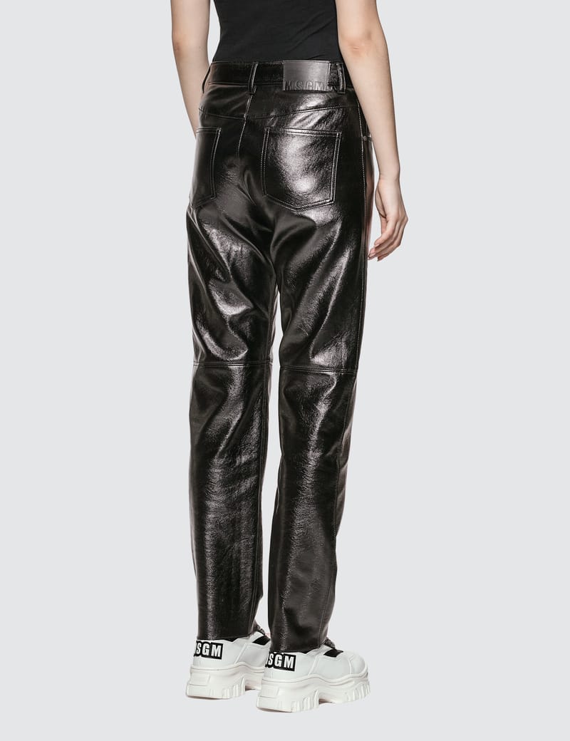 msgm leather pants