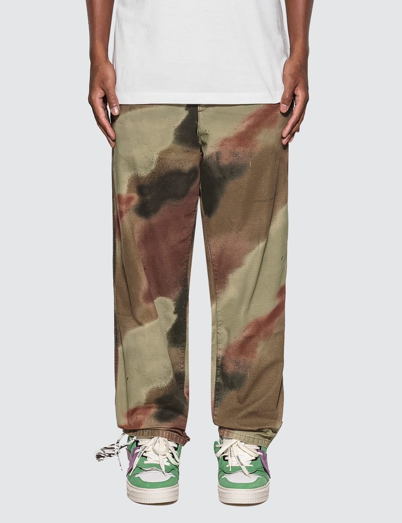 off white camouflage pants
