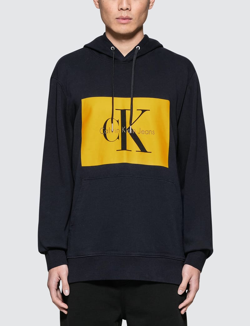 calvin klein box logo hoodie