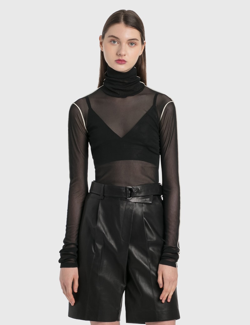 Image of Helmut Lang Sheer Long Sleeve Top