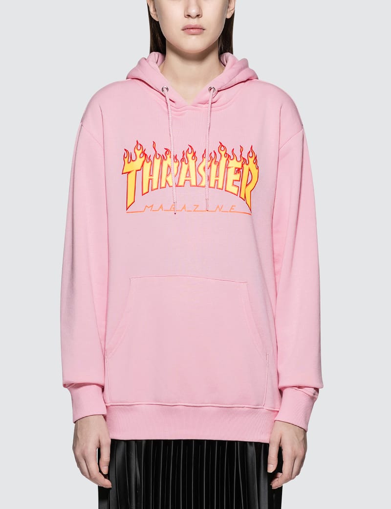thrasher flame pullover hoodie