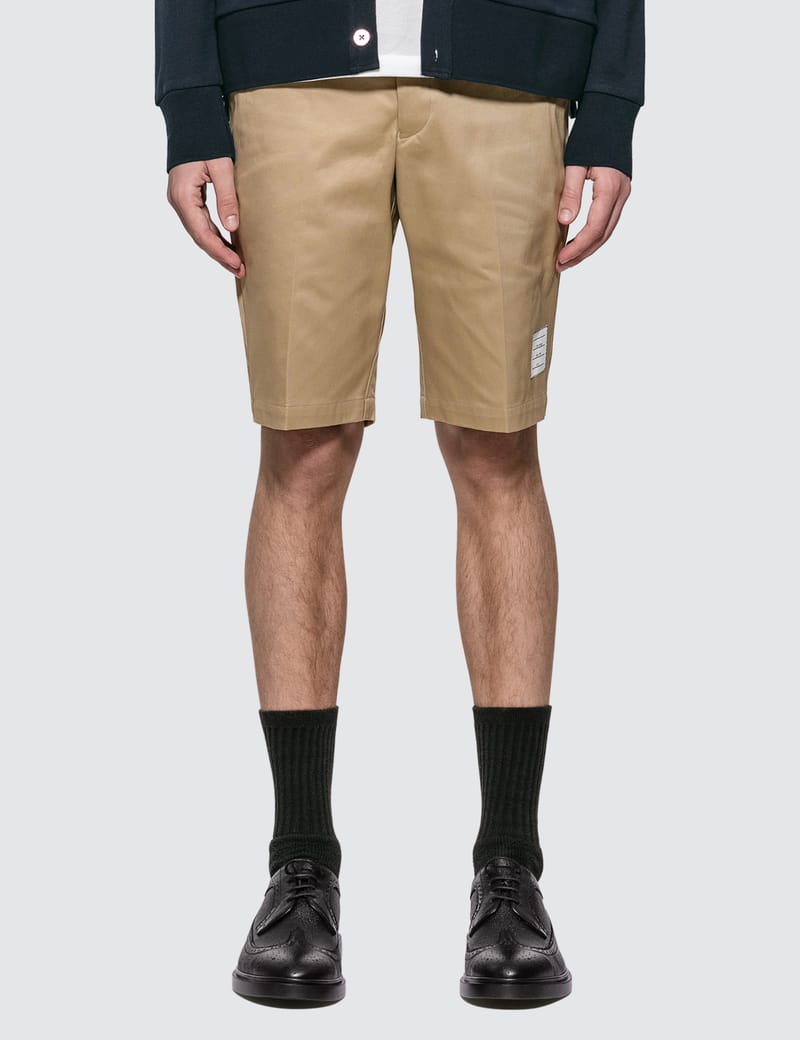 camel chino shorts