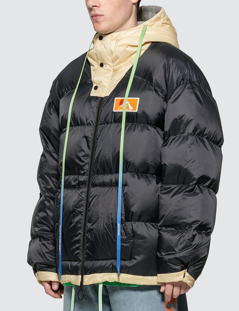 off white long puffer coat