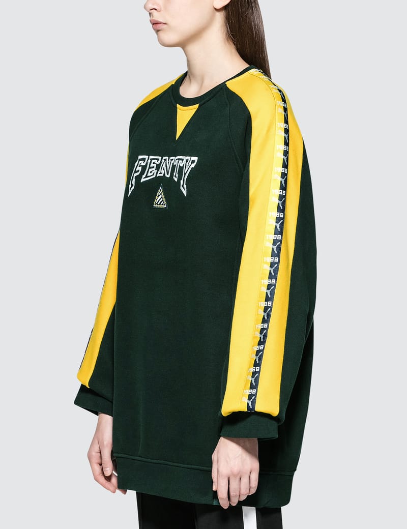 puma x fenty crew neck pullover with taping