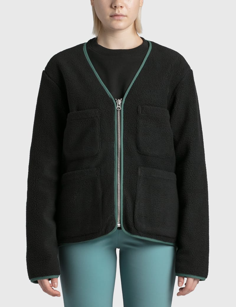 polar fleece cardigan