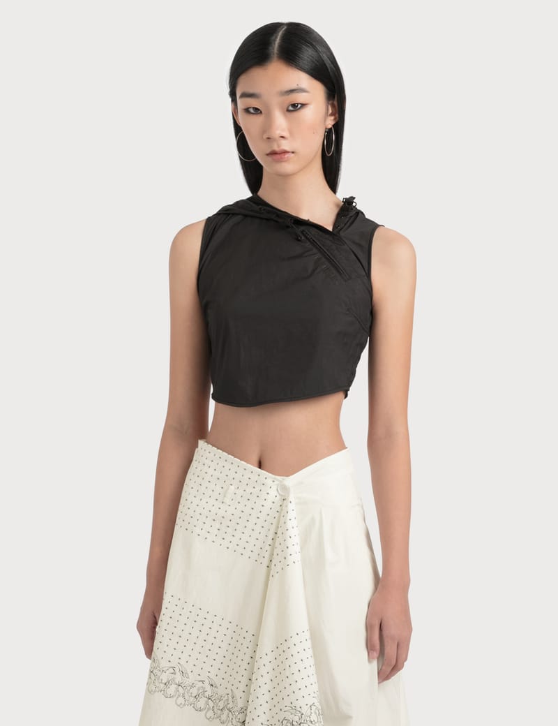 hooded crop top