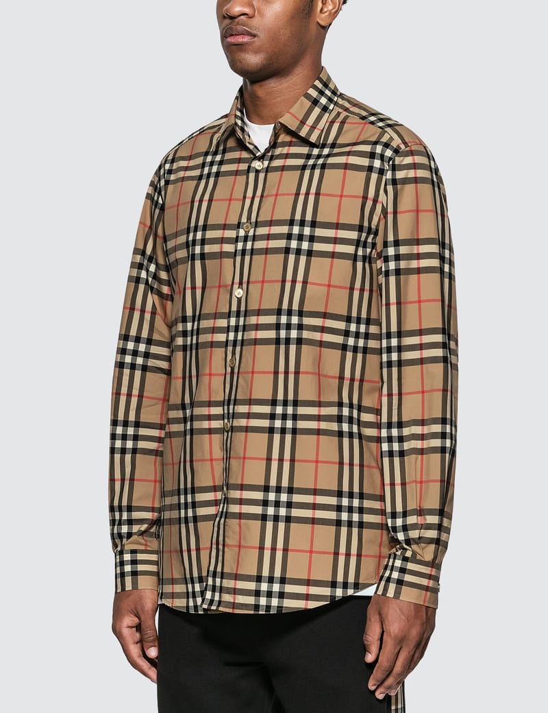 burberry vintage check cotton poplin shirt