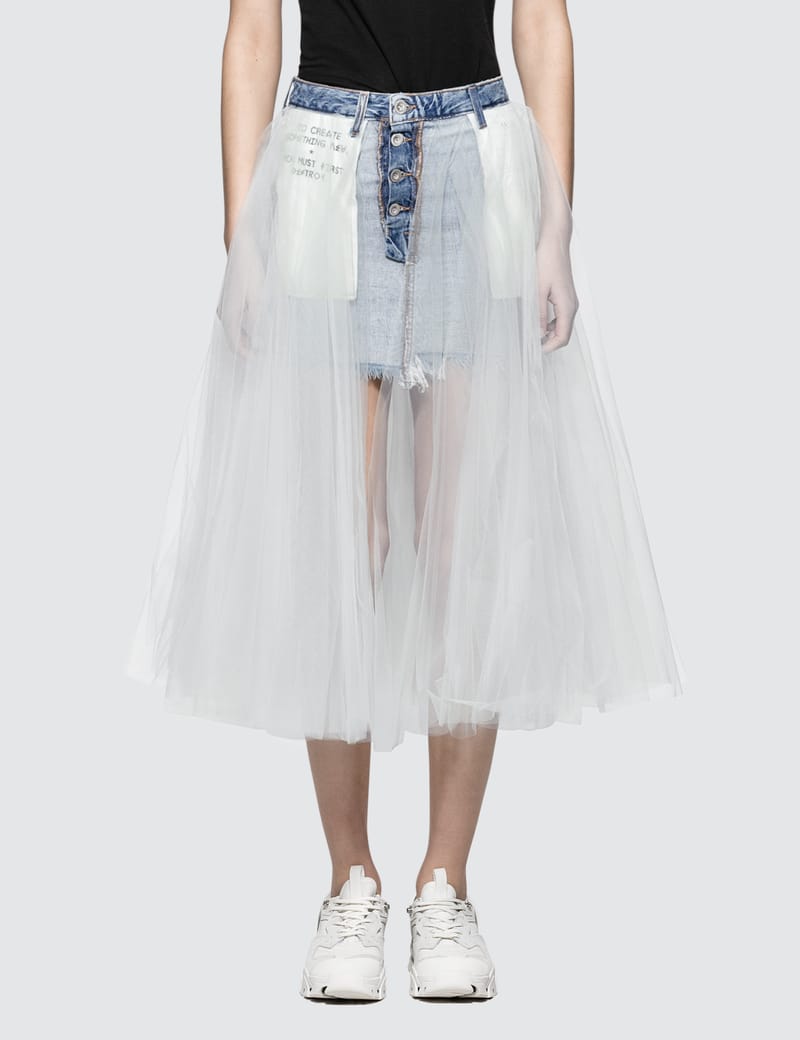 jean tulle skirt