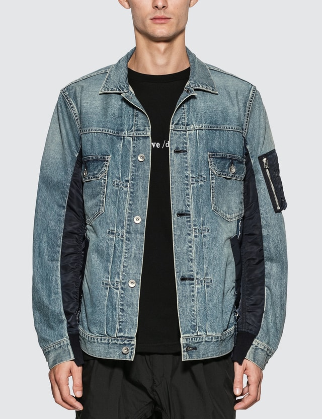 Sacai Ma 1 Denim Jacket Hbx Sacai Ma 1 Denim Jacket Hbx