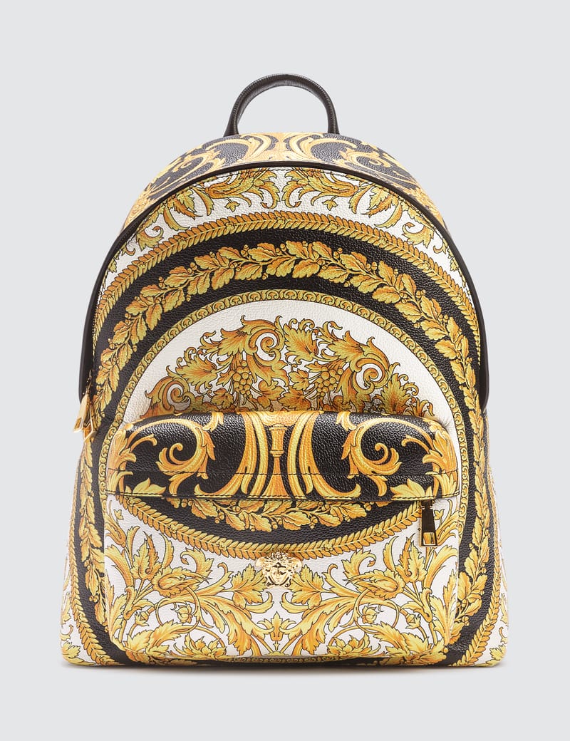 gold versace backpack