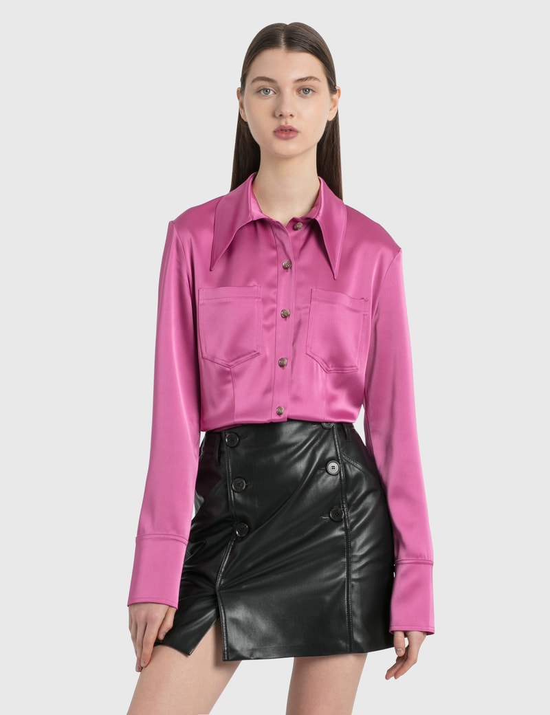 Image of Nanushka Tippi Slip Satin Shirt