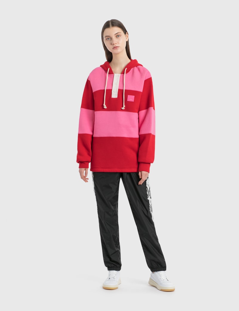 Image of Acne Studios Face Motif Stripe Track Pants