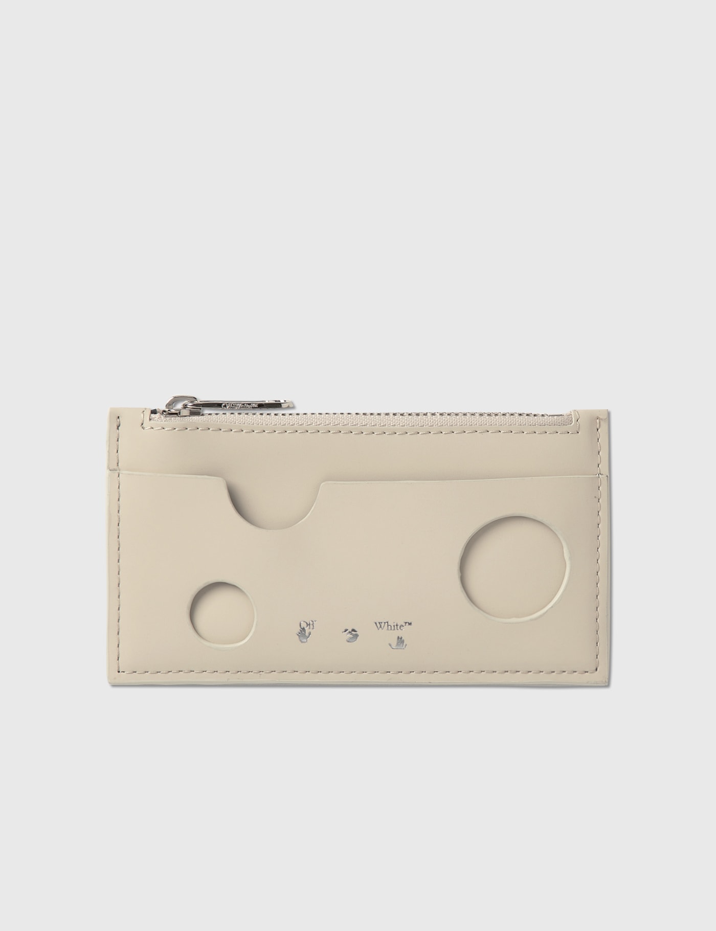 Off-white Burrow Zipped Coin Purse In White