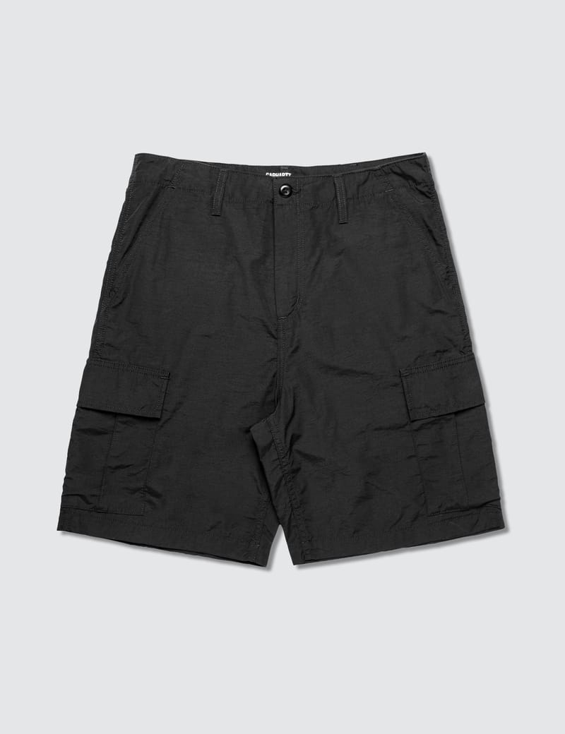 black work cargo shorts