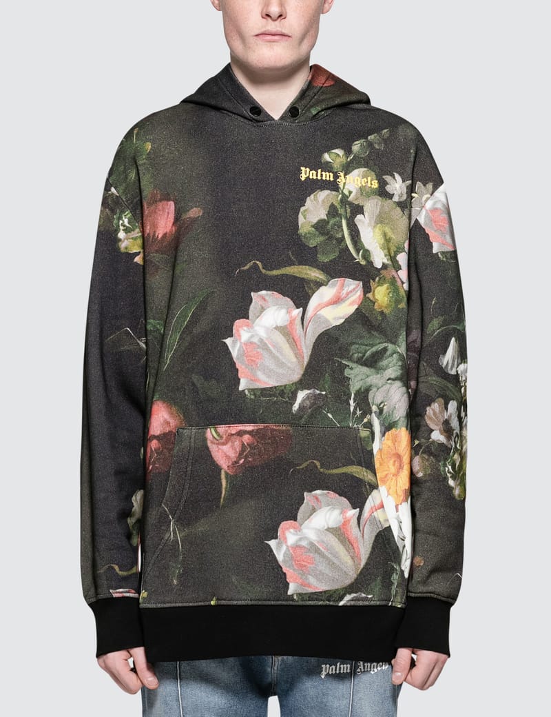 palm angels floral hoodie