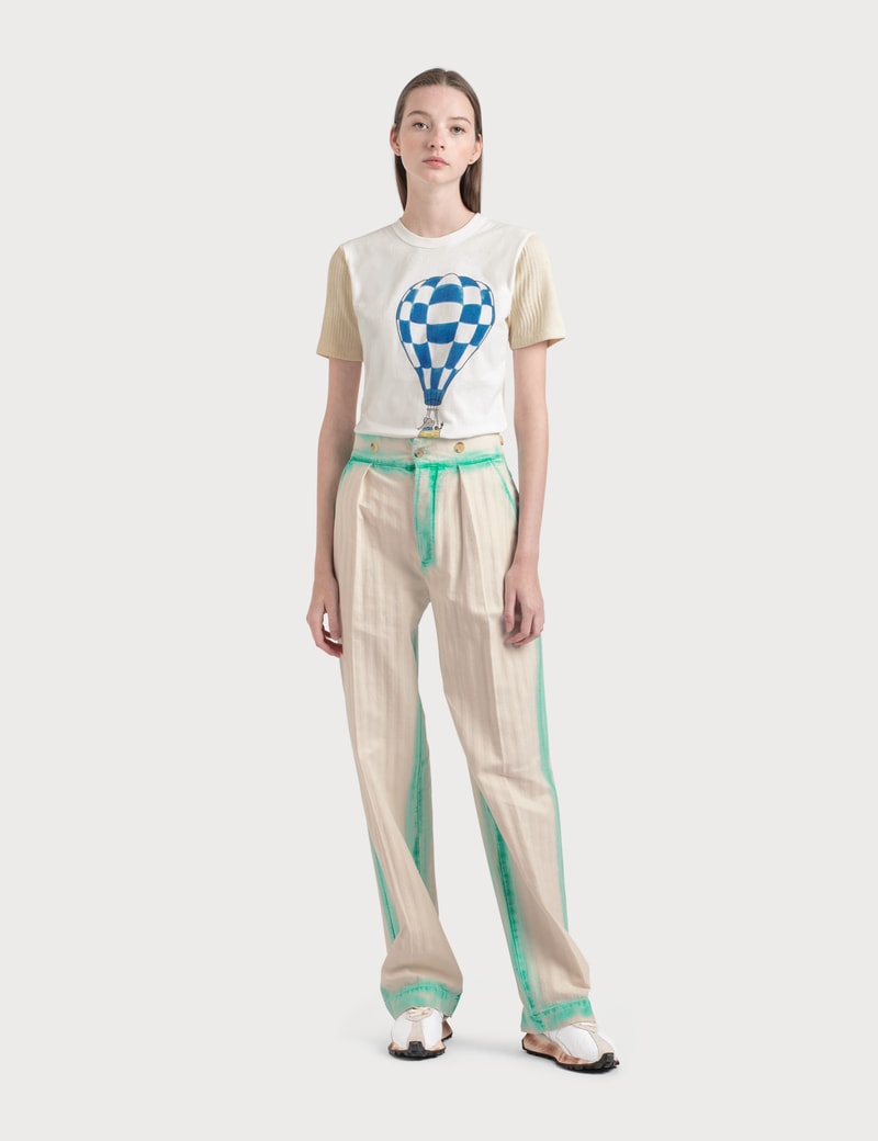 Image of Lanvin Twisted Stitches / Denim Pants