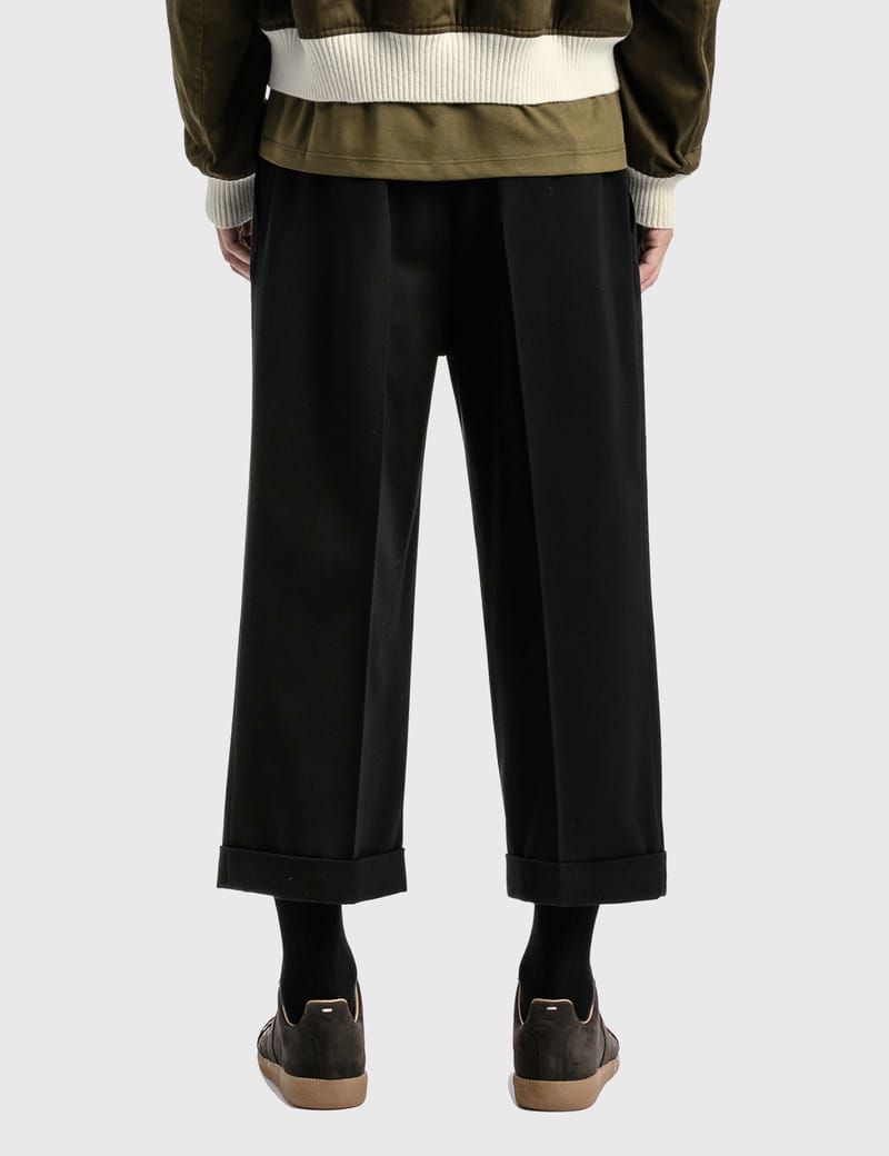 cropped flare trousers