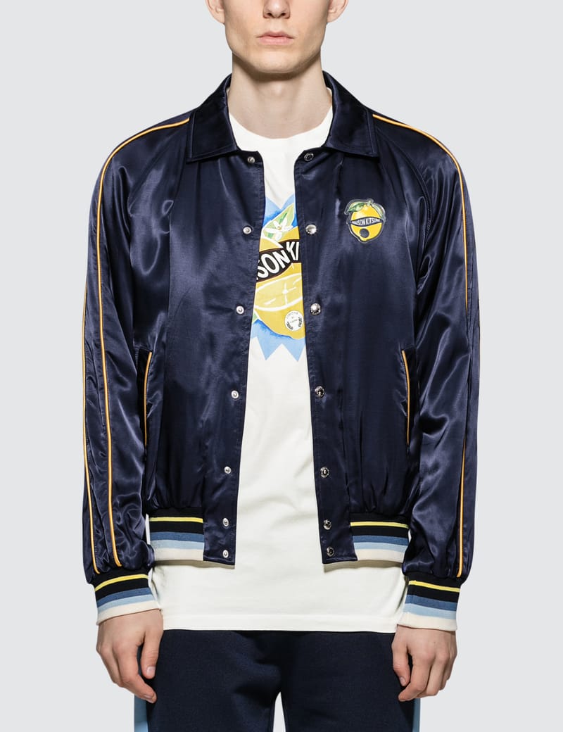 maison kitsune bomber jacket
