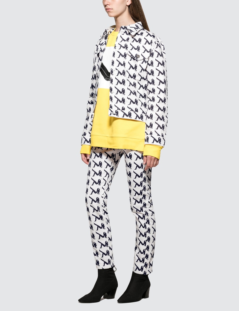 Image of CALVIN KLEIN JEANS EST. Allover Print Trucker Denim Jacket