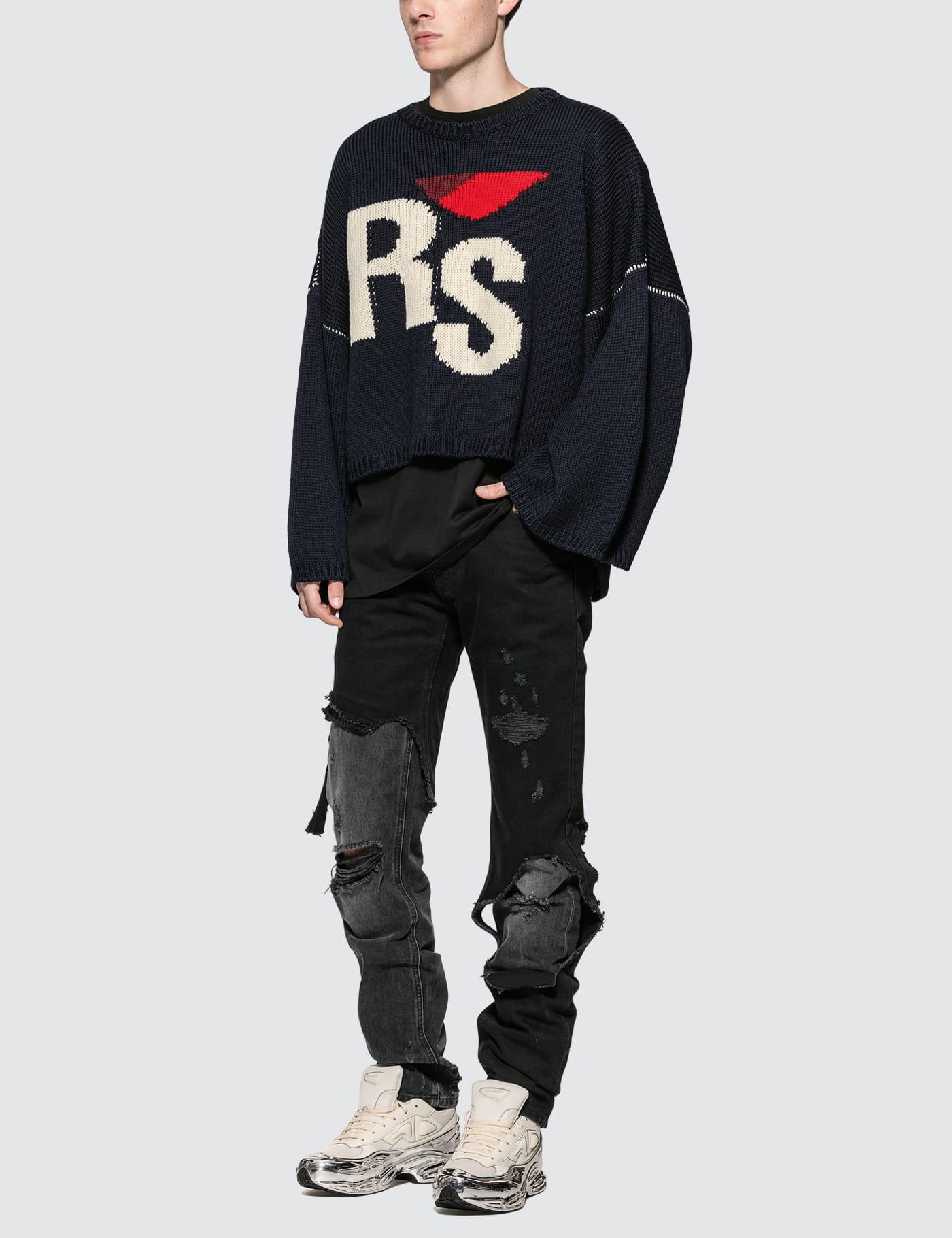 Raf Simons - Cropped RS Sweater | HBX