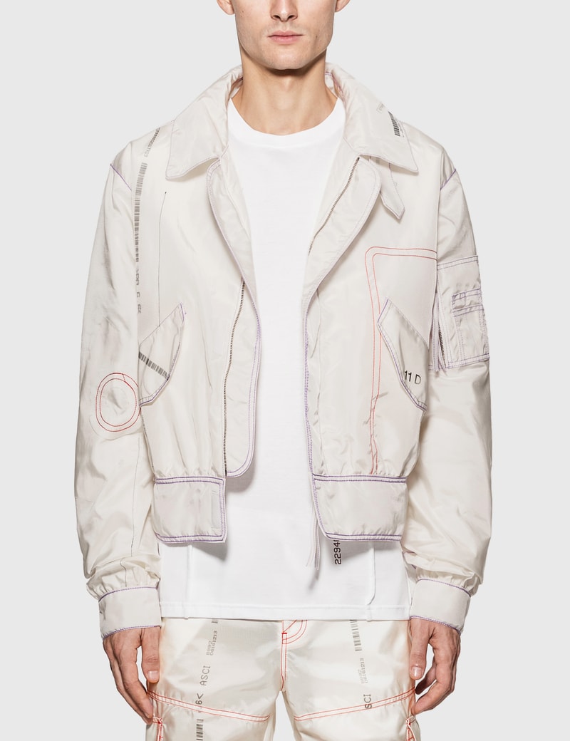 Image of KANGHYUK Readymade Airbag Silkscreen Bomber Jacket