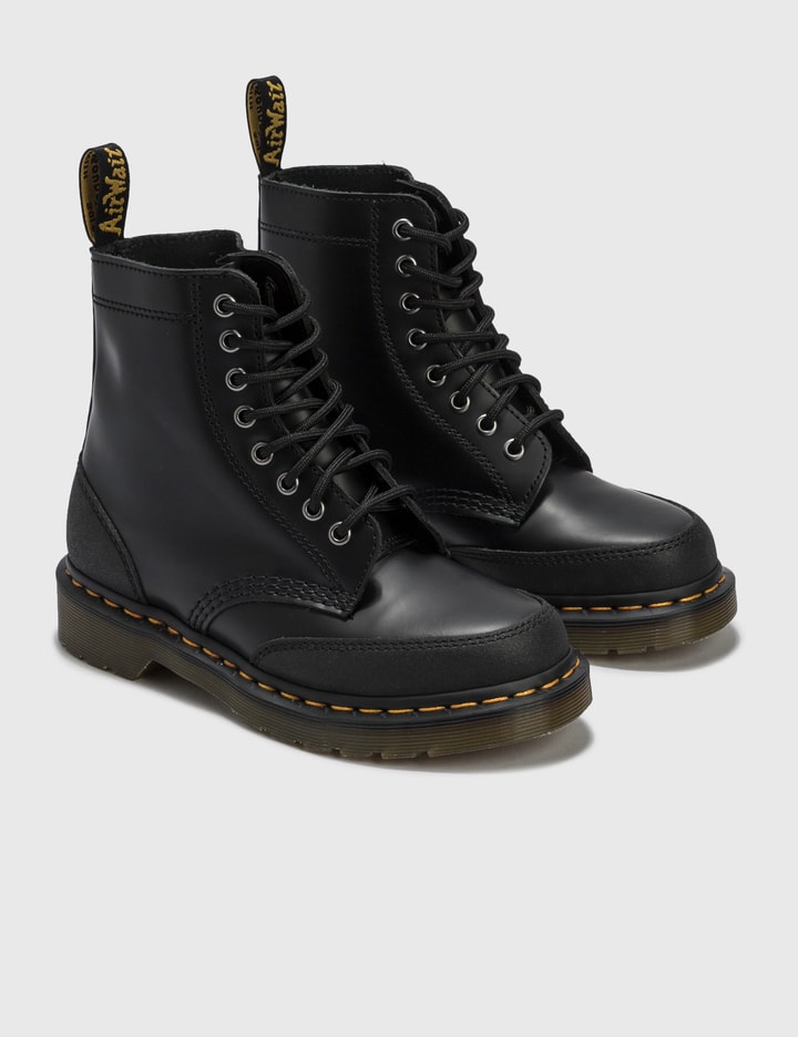Shop Dr. Martens 1460 Guard Panel Lace-up Boots In Black