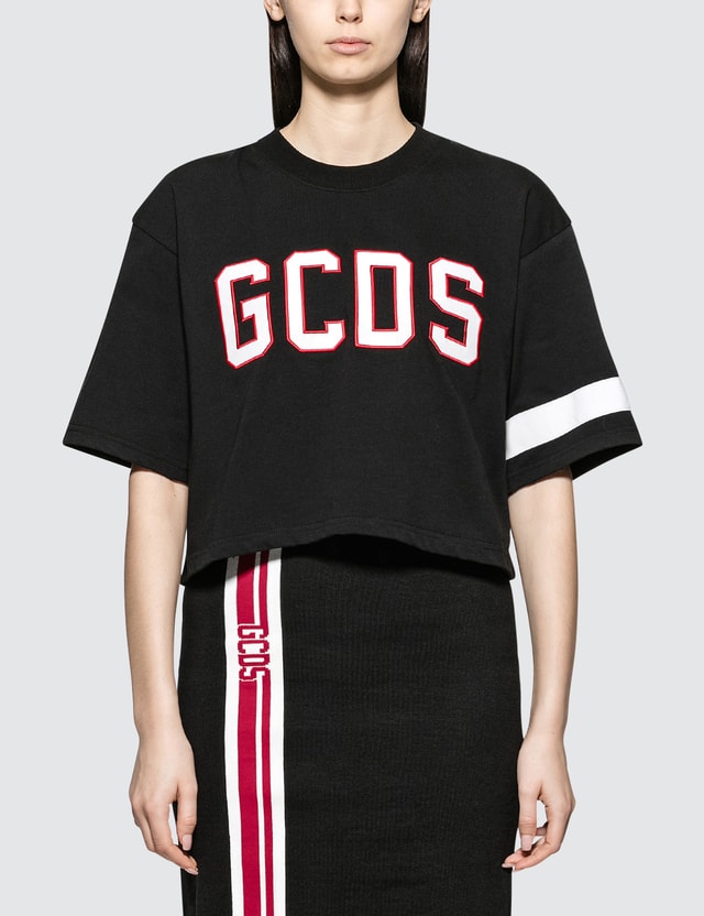 GCDS Logo Crop T-shirt