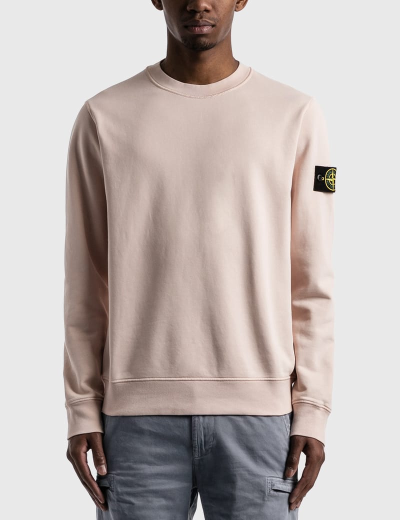 stone island garment dyed loopback sweatshirt