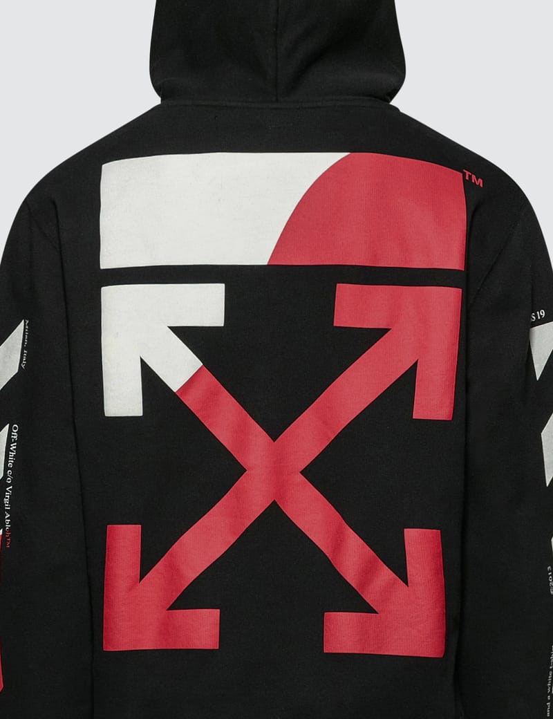 off white hoodie rood