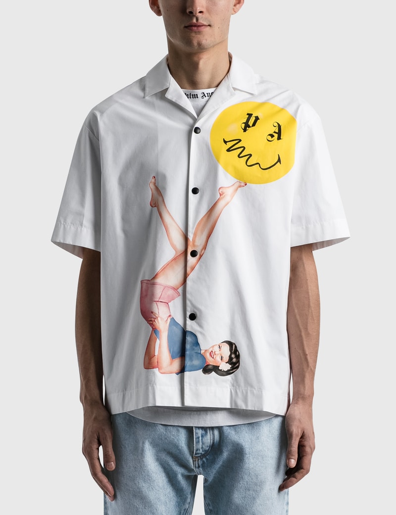 Image of Palm Angels Juggler Pin Up Bowling Shirt