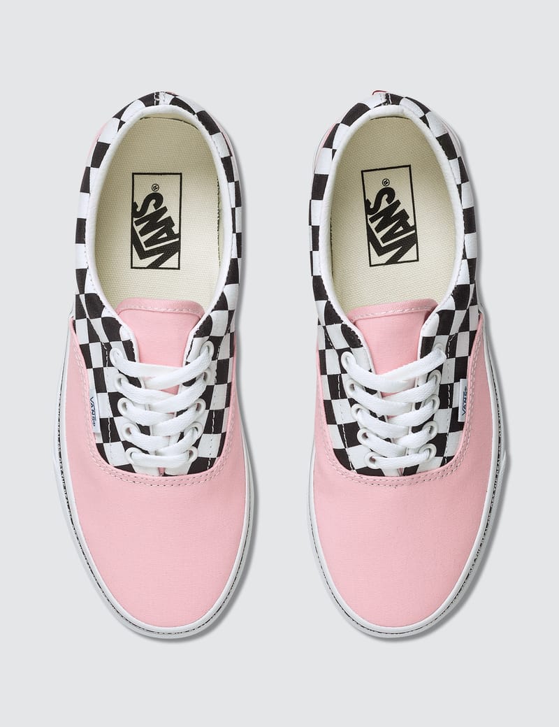 pink and cream checkered vans