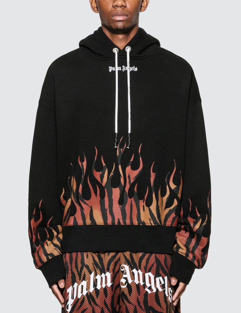 Image of Palm Angels Tiger Flames Hoodie