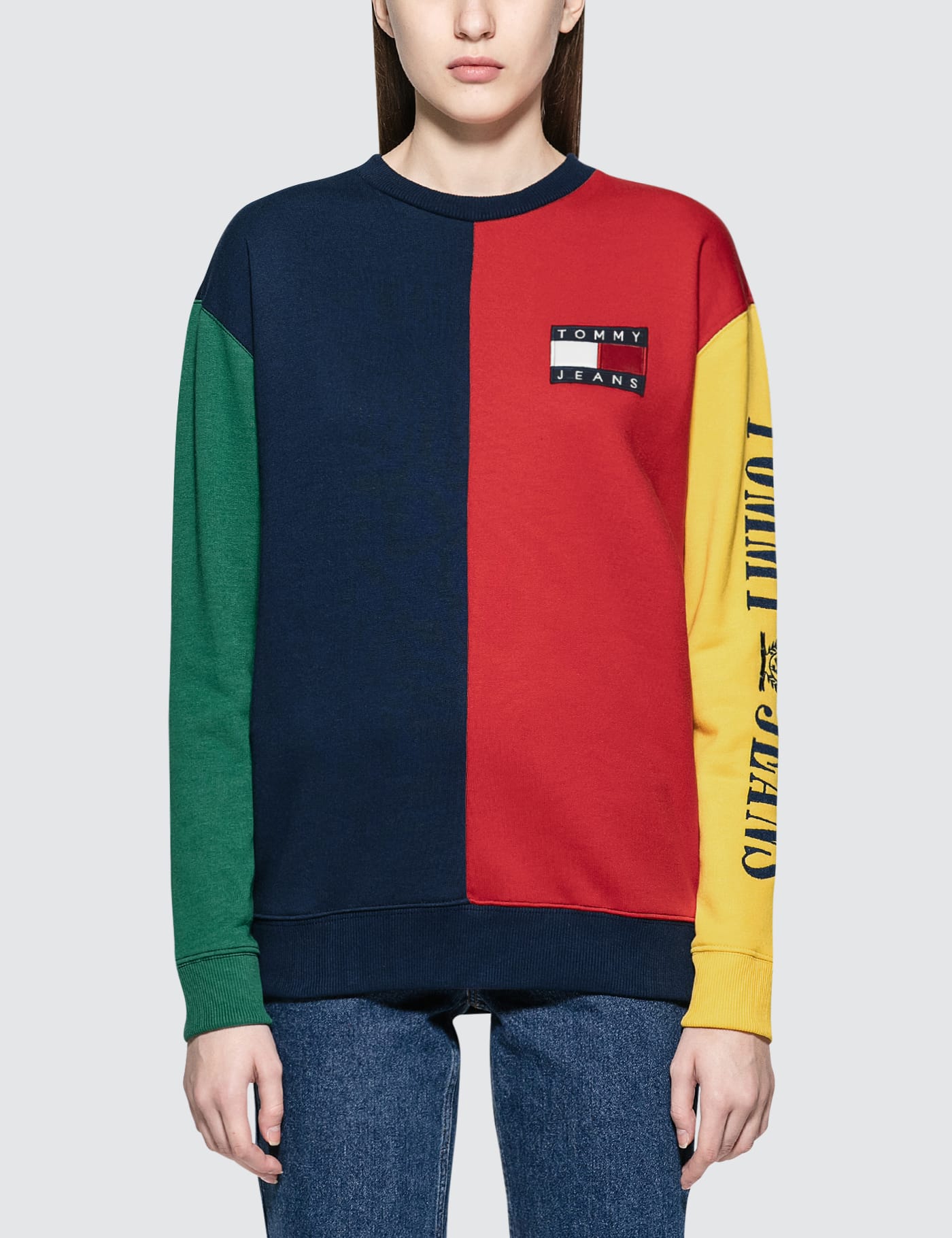 tommy hilfiger 90s colorblock sweatshirt