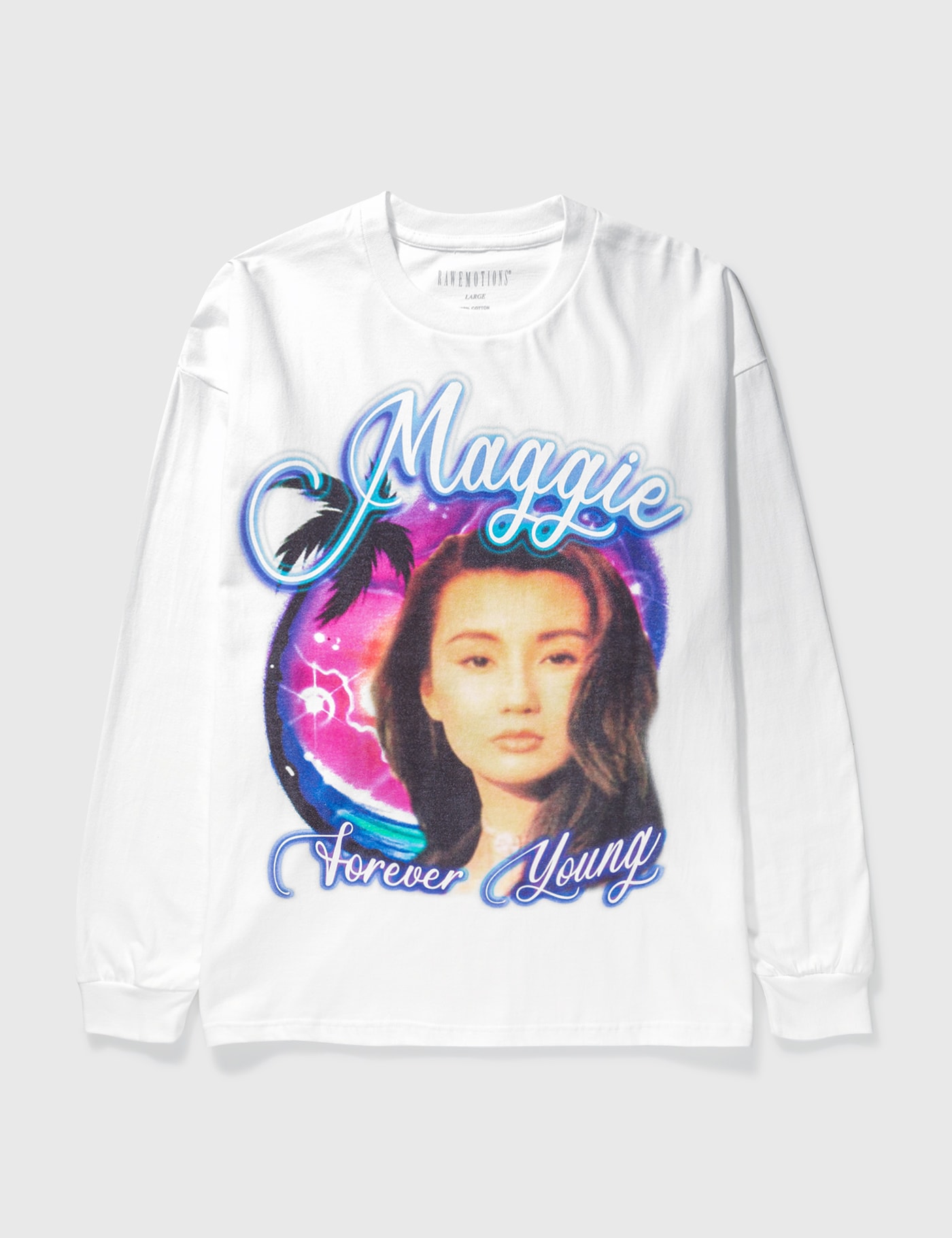 Raw Emotions Maggie Forever Young Long Sleeve T-shirt In White