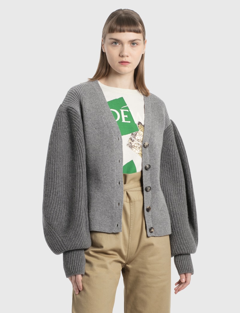 Image of Loewe Balloon Sleeve Cardigan