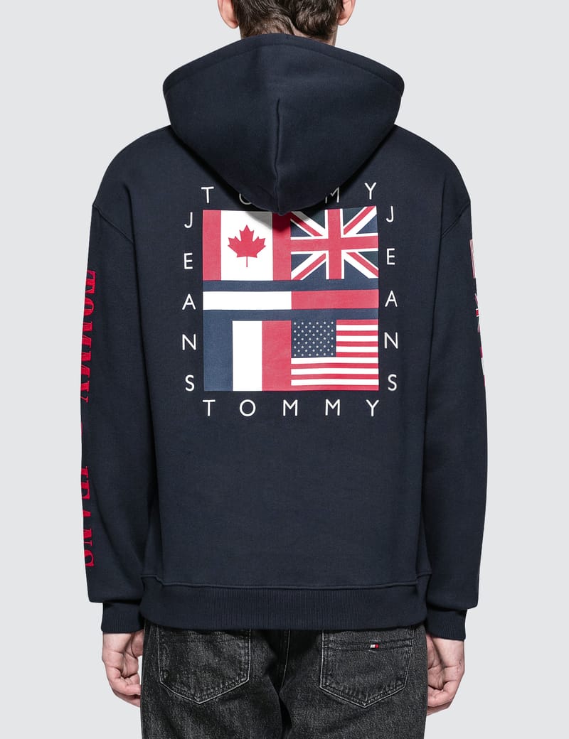 tommy jeans 90s flag hoodie