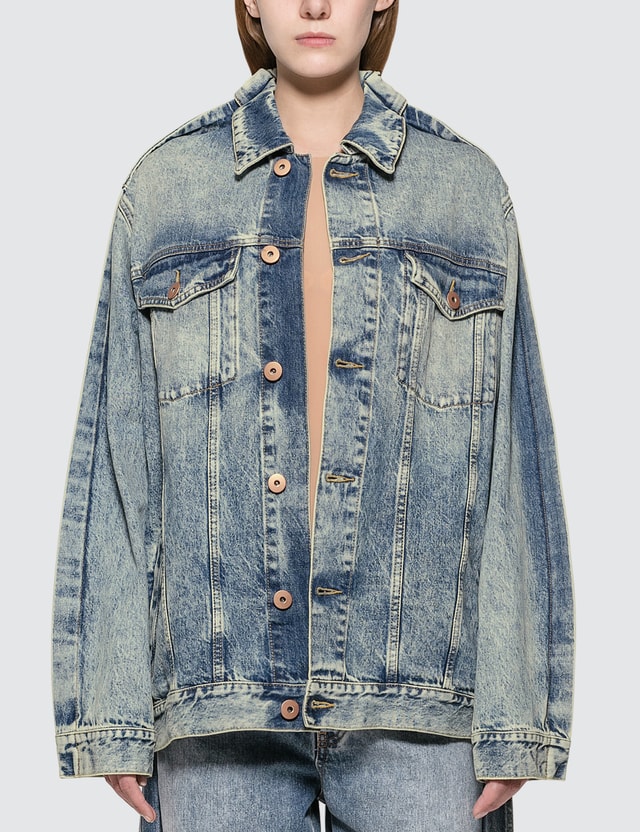 Download Maison Margiela Blue Denim Jacket With Fold Detail Hbx